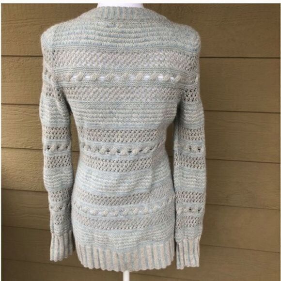 Sleeping on Snow zip down light Blue Sweater - Picture 2 of 14